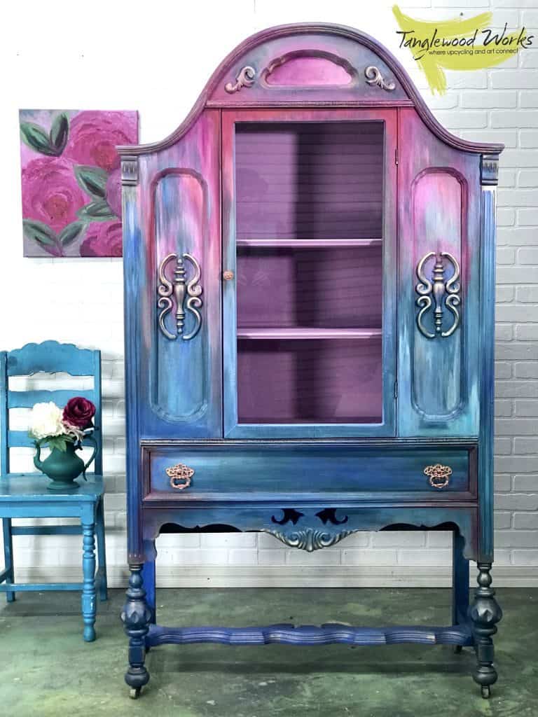 Painted Hutch by Tanglewood Sue