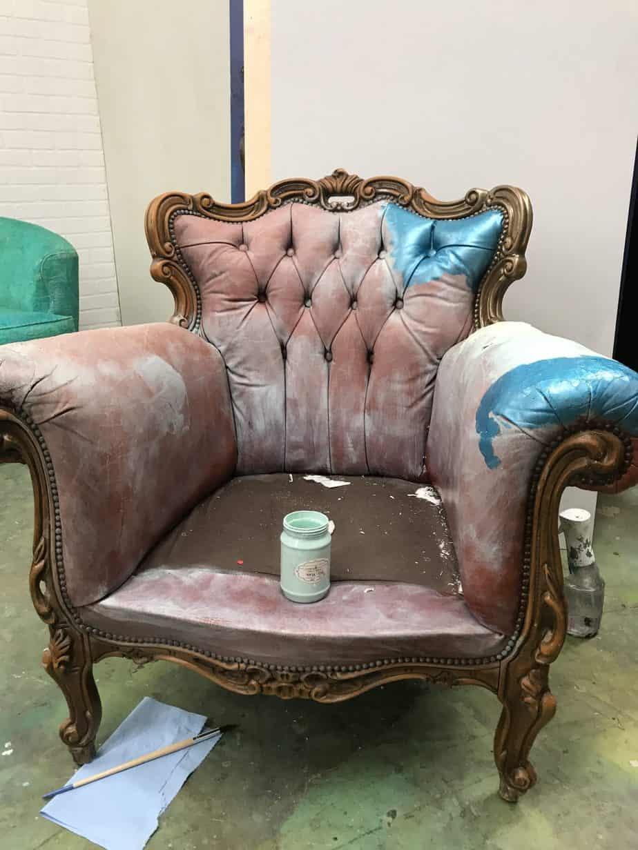 Paint leather with hot sale chalk paint